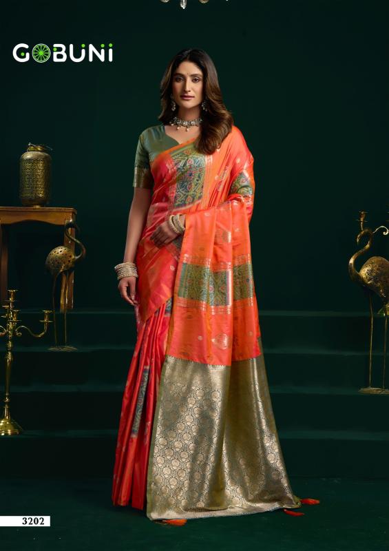 Gobuni swara fancy pumpum saree womens clothing wholesalers
